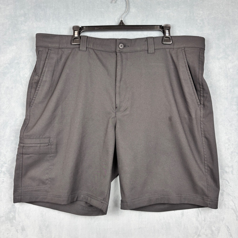 Perry Ellis Portfolio Mens Performance Shorts Gray Size 38 Flat Front Golf